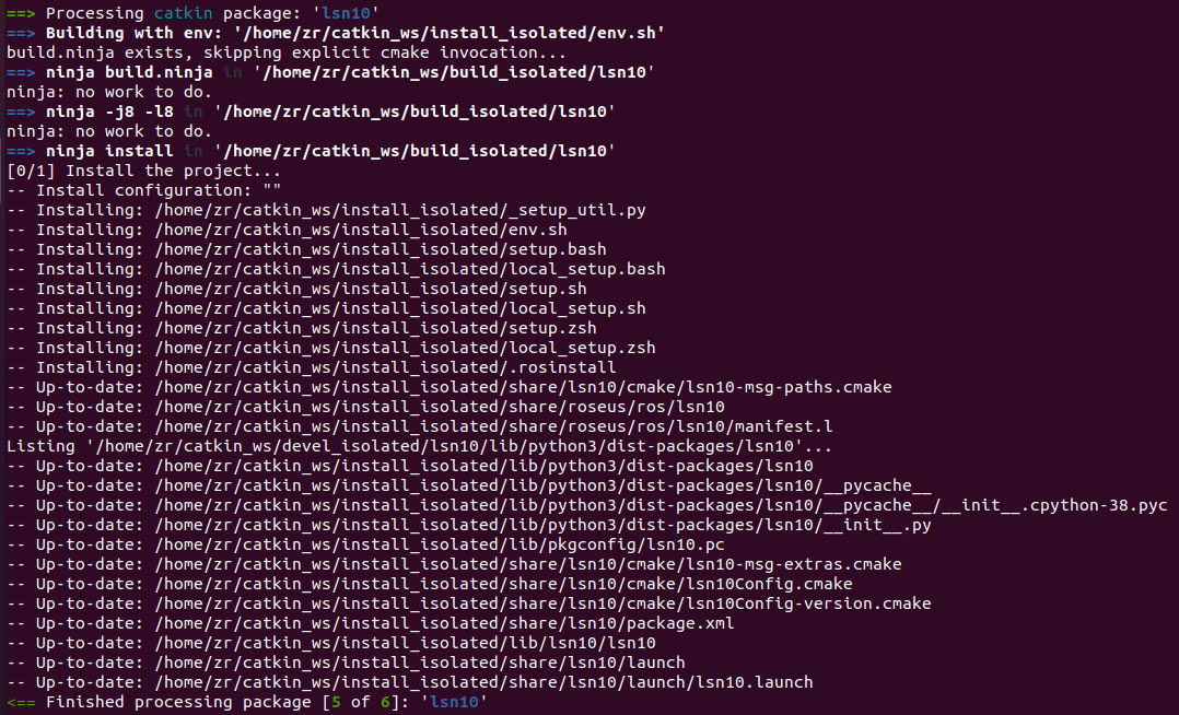 catkin lsn10 and Cartographer ROS